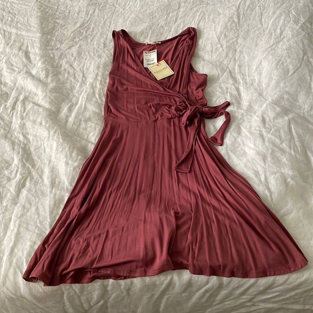 Dark Pink Sleeveless Summer Dress size S